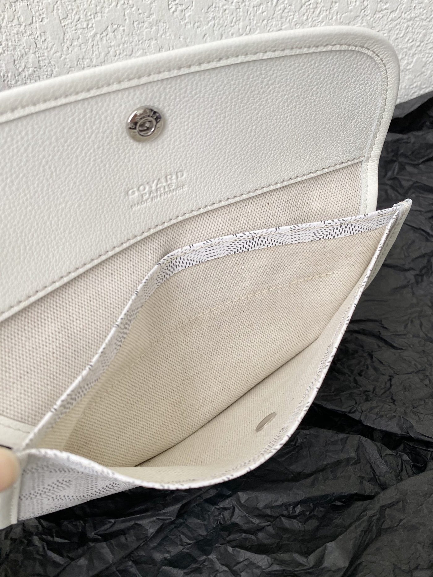 Goya*d white Goya*dine canvas & chevroches calfskin saint Lou*s pm tote - image 6