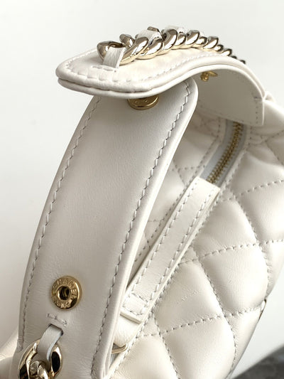 Chan*l 23c white hula hoop clutch - image 5