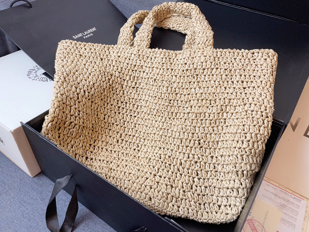 saint laurent rive gauche linen tote bag - image 5