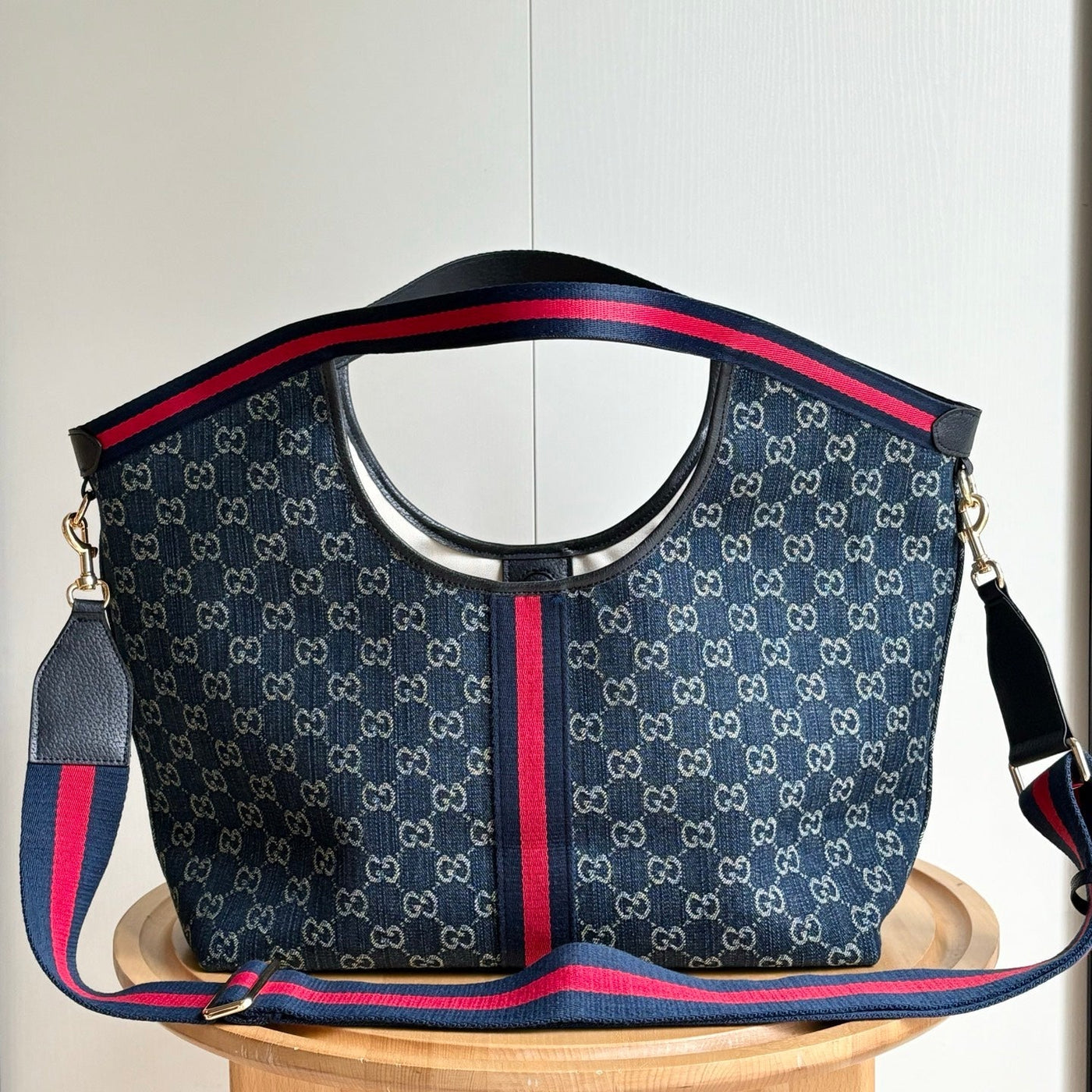 Guc*i giglio tote blue top quality 1:1 replica - image 3