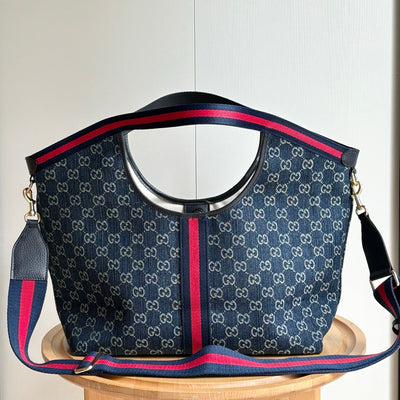 Guc*i giglio tote blue top quality 1:1 replica - image 3