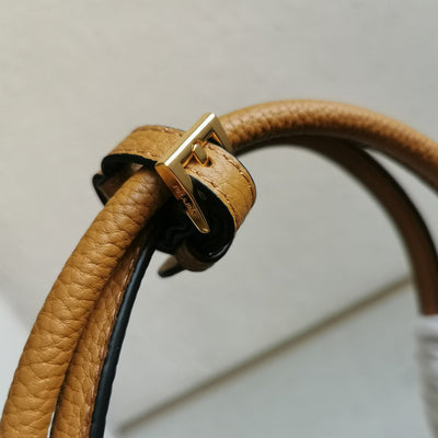 Pr*da medium leather top-handle bag in brown - image 4
