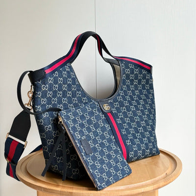 Guc*i giglio tote blue top quality 1:1 replica - image 4