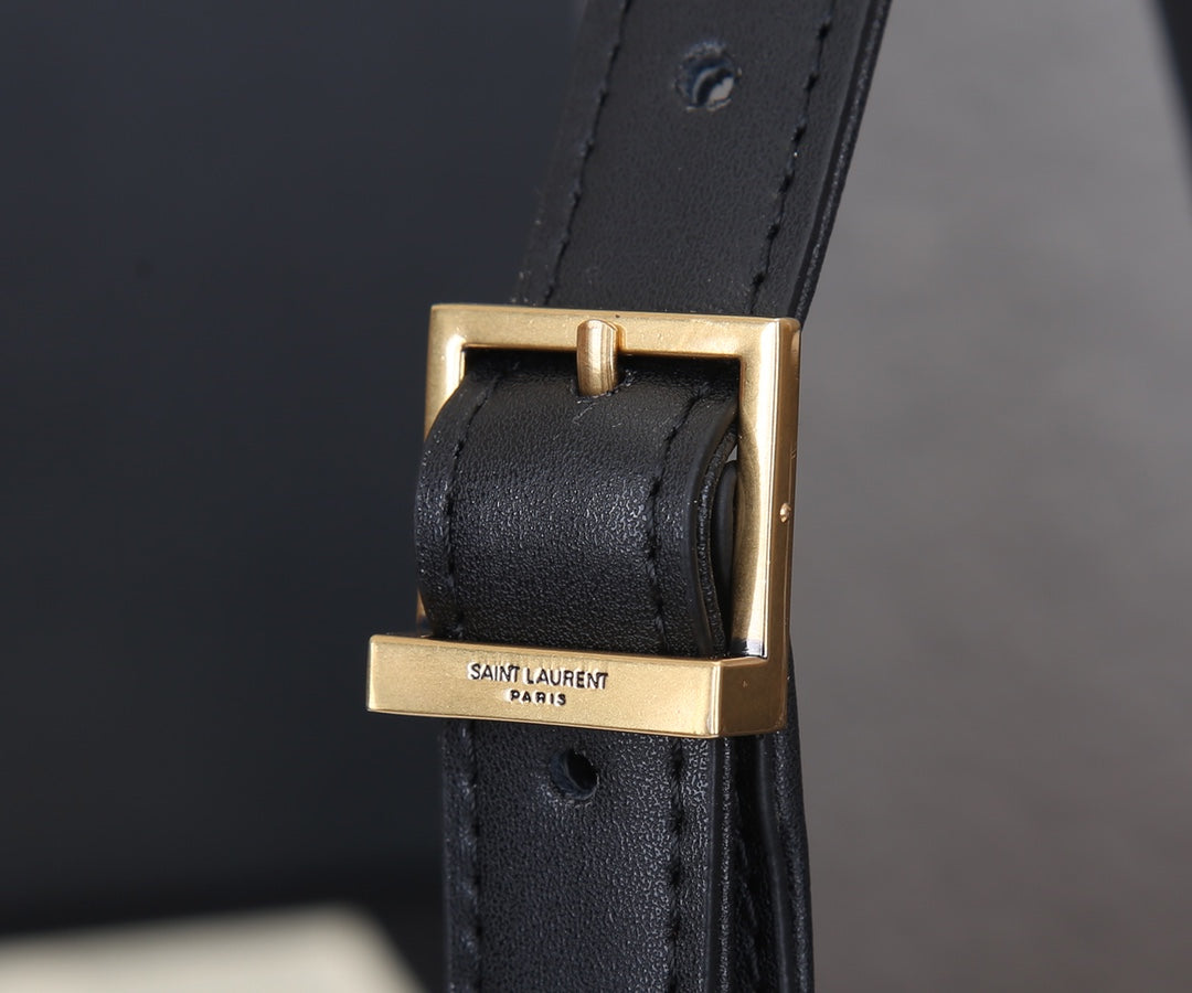 saint laurent smooth calfskin le 5 a 7 mini hobo black - image 4