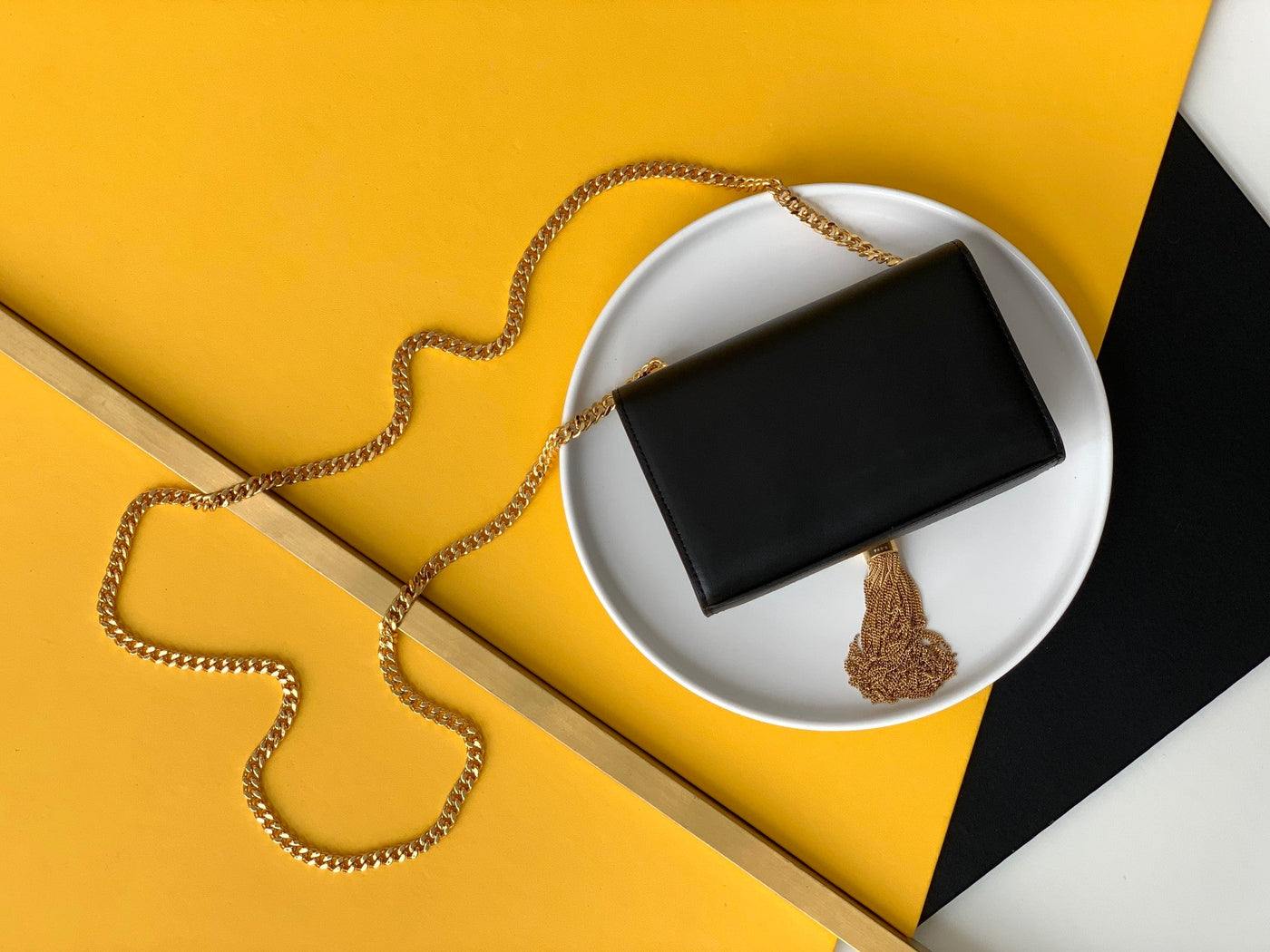 saint laurent black leather small kate tassel crossbody bag - image 5