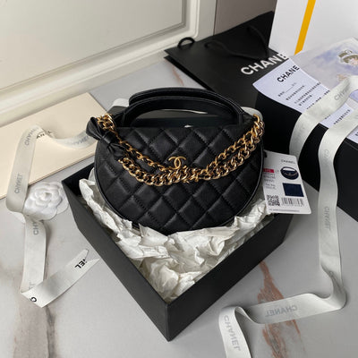 Chan*l mini gold chain bag, light pink cn628 - image 3