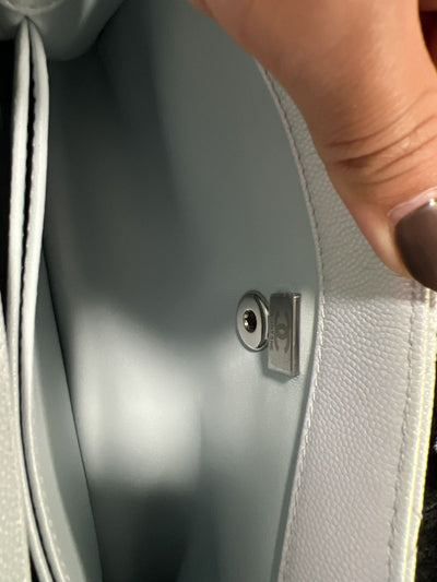 Chan*l coco handbag leather light grey woman’s 23cm - image 4
