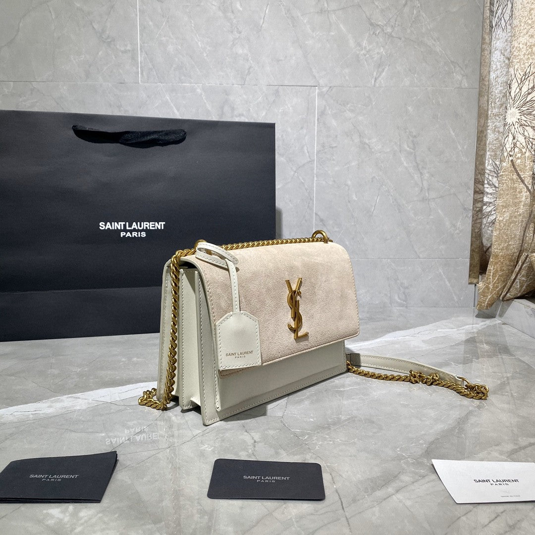 saint laurent sunset shoulder bag ‘sea salt’ - image 5