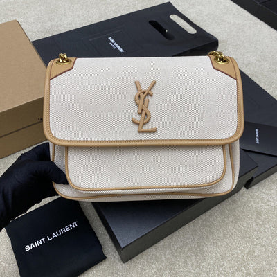 yves saint laurent Y*L niki bag natural canvas - main image