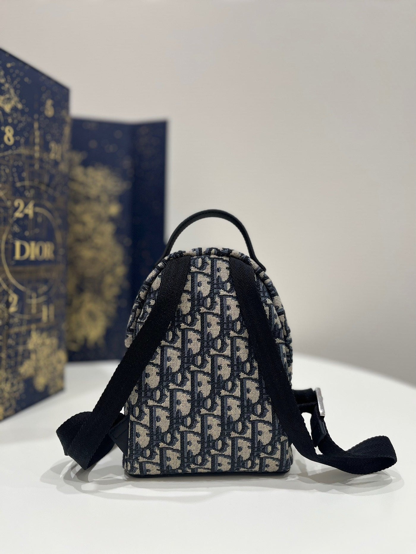 Di*r mini high-end bag – oblique pattern fabric (24x10x16cm) - image 3