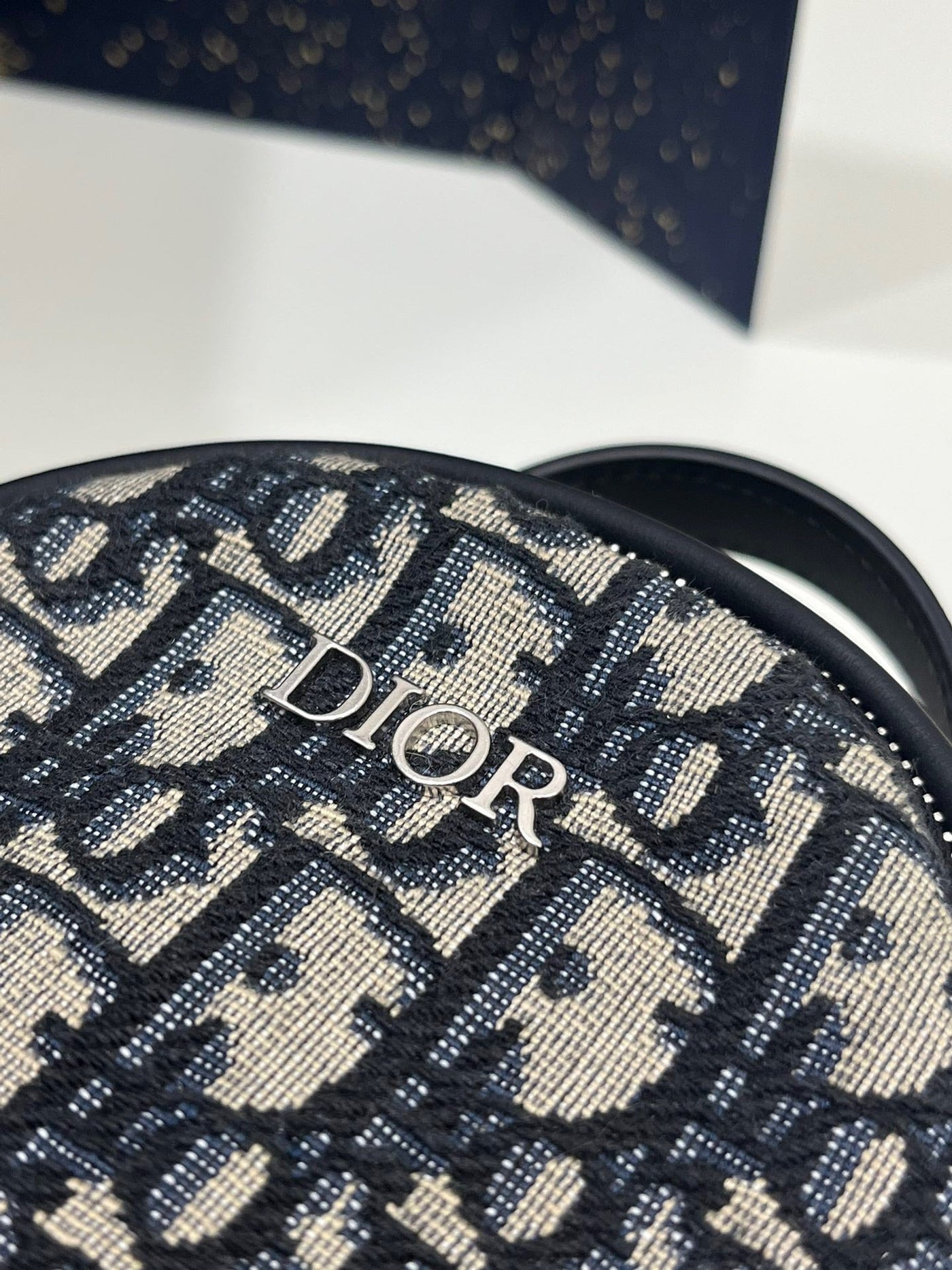 Di*r mini high-end bag – oblique pattern fabric (24x10x16cm) - image 4