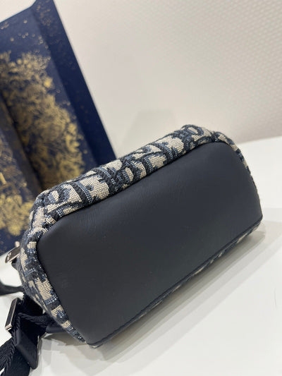Di*r mini high-end bag – oblique pattern fabric (24x10x16cm) - image 7