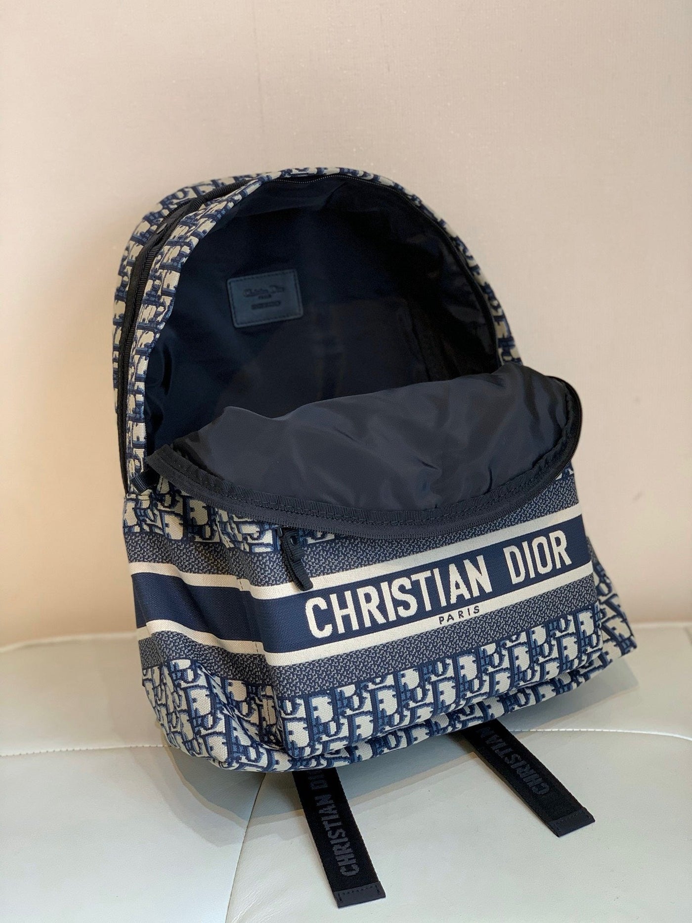 christian Di*r super backpack canvas embroidered pattern 42x33x15cm - image 4