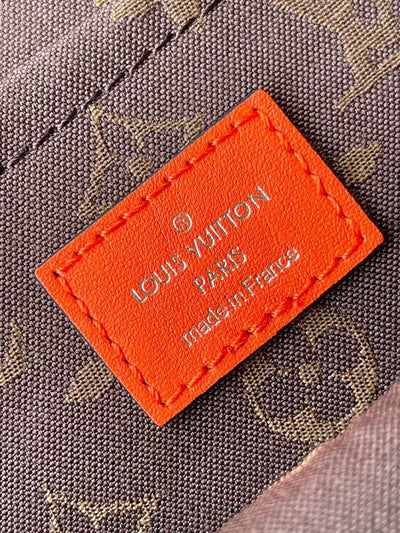 Lou*s Vuitt*n lv alma like auth backpack orange lock silver 15x20x10cm - image 4