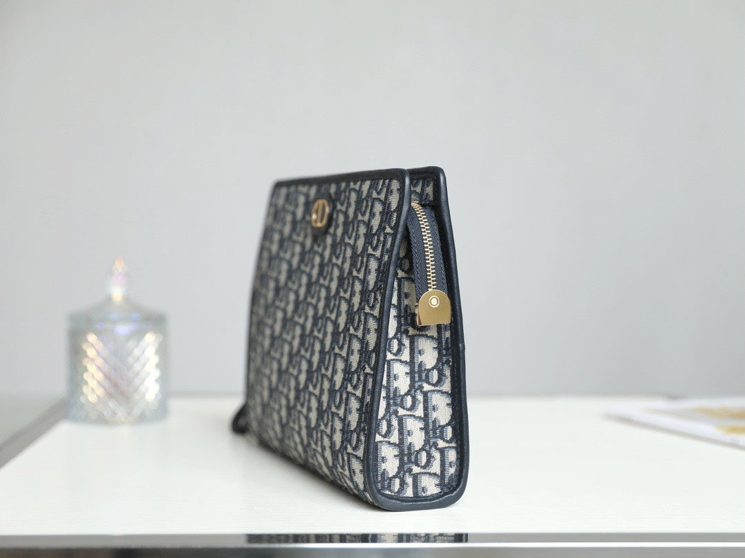 clutch Di*r 30 montaigne pouch canvas siêu cấp 26cm - image 6