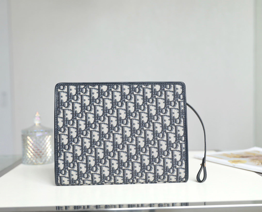 clutch Di*r 30 montaigne pouch canvas siêu cấp 26cm - image 8