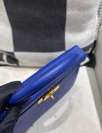 Herm*s kelly 28 electric blue epsom leather gold hardware - image 6