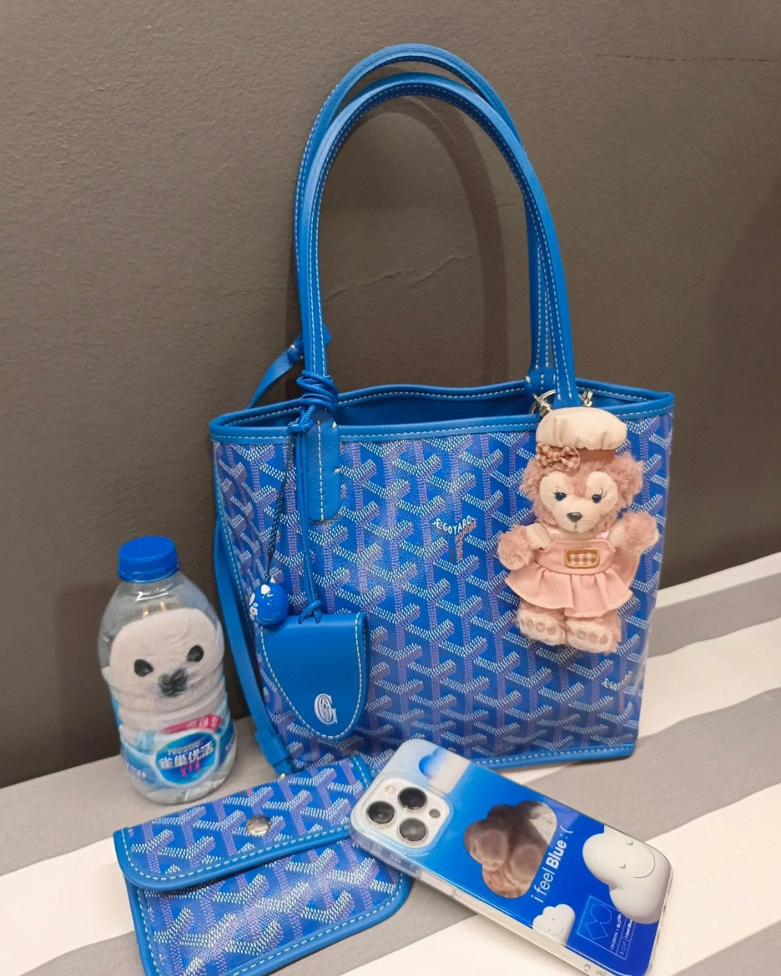 Goya*d mini anjou bag blue leather - image 2