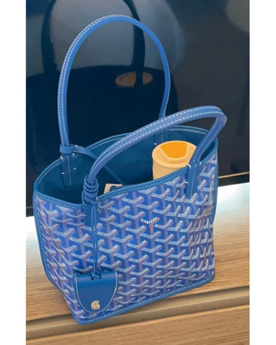 Goya*d mini anjou bag blue leather - image 5