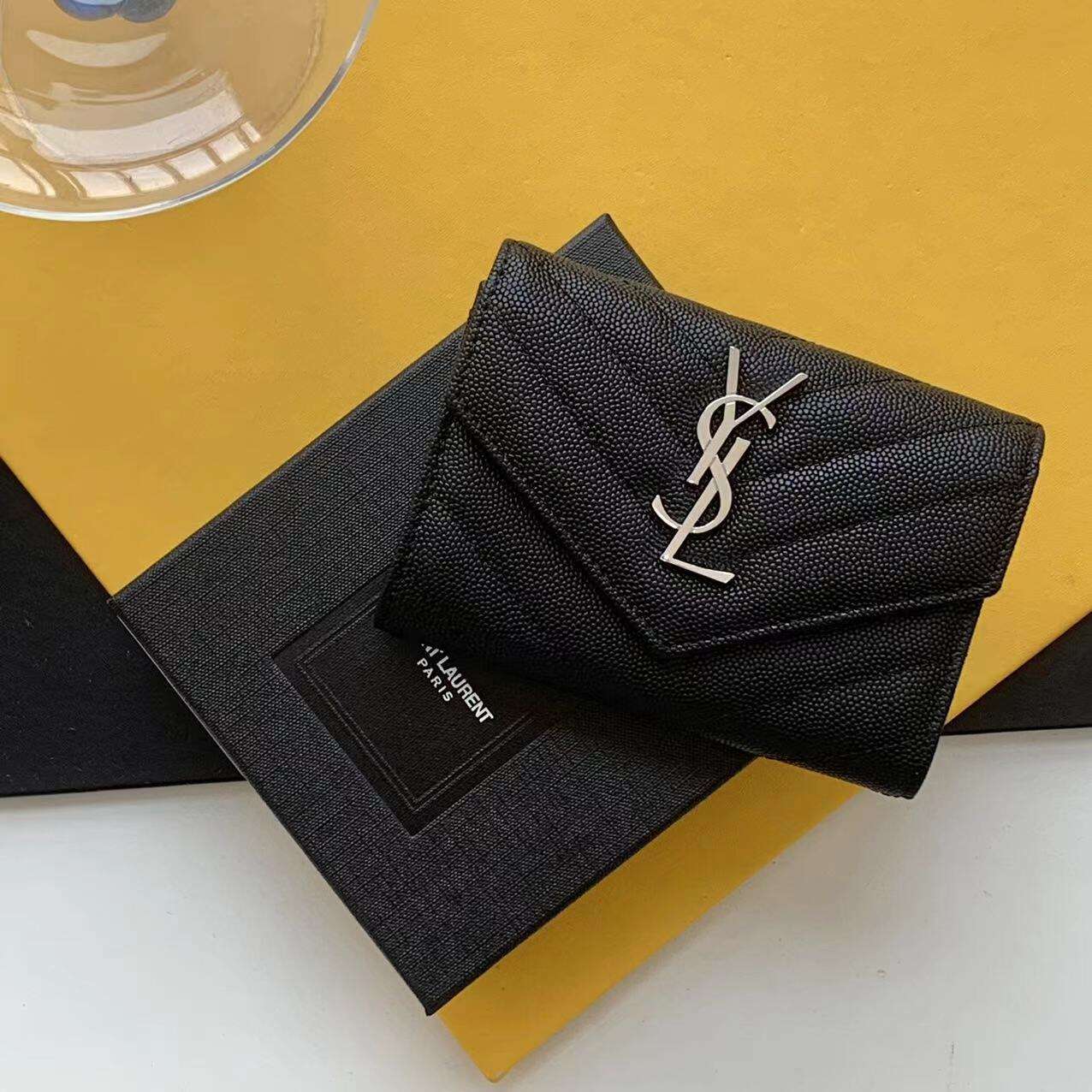 Y*L wallet with sliver hardware - main image