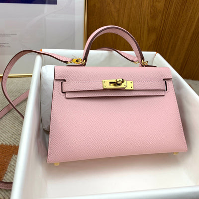HM KELLY MINI LIGHT PINK GOLD HARDWARE