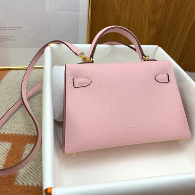 HM KELLY MINI LIGHT PINK GOLD HARDWARE