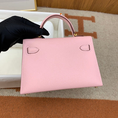 HM KELLY MINI LIGHT PINK GOLD HARDWARE
