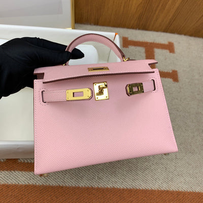 HM KELLY MINI LIGHT PINK GOLD HARDWARE