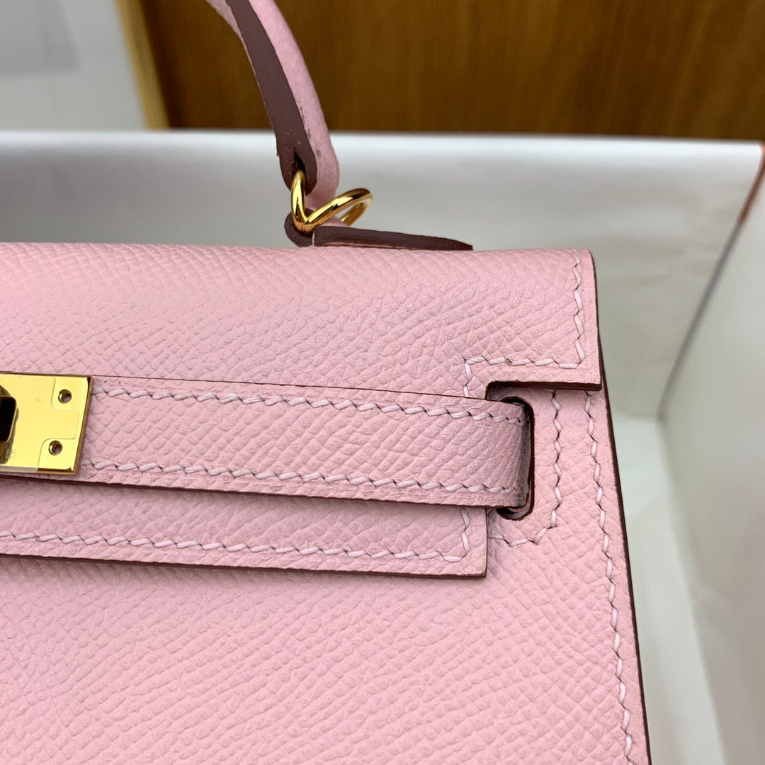 HM KELLY MINI LIGHT PINK GOLD HARDWARE
