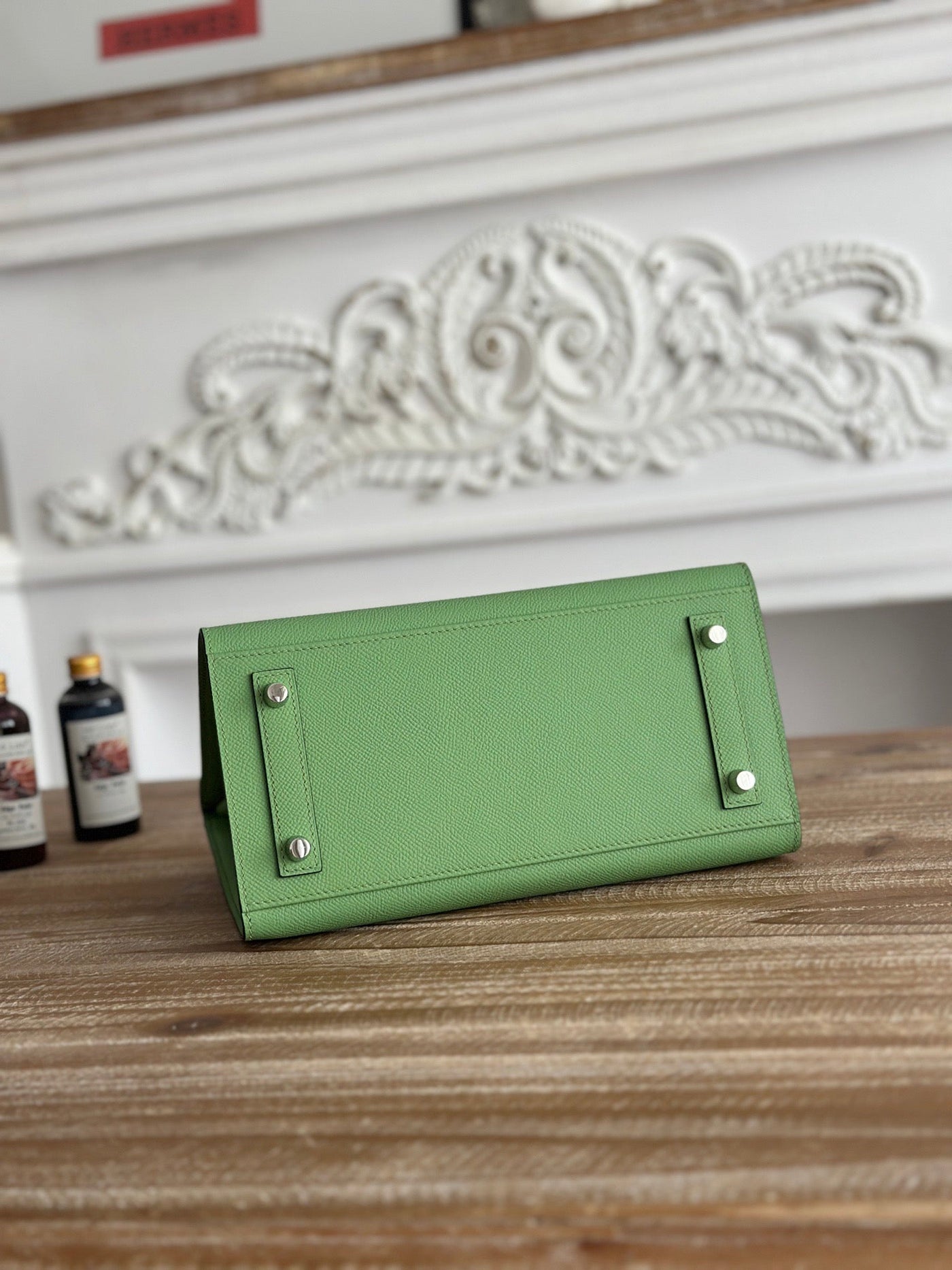 HM BIRKIN 25CM GREEN LEATHER GOLD HARDWARE