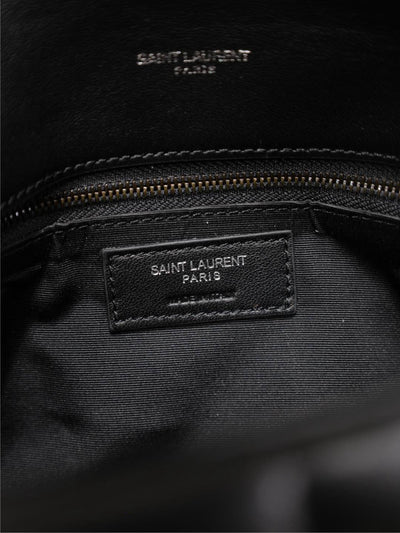 LOULOU PUFFER MEDIUM 29 IN ALL BLACK SHEEPSKIN BLACK HARDWARE