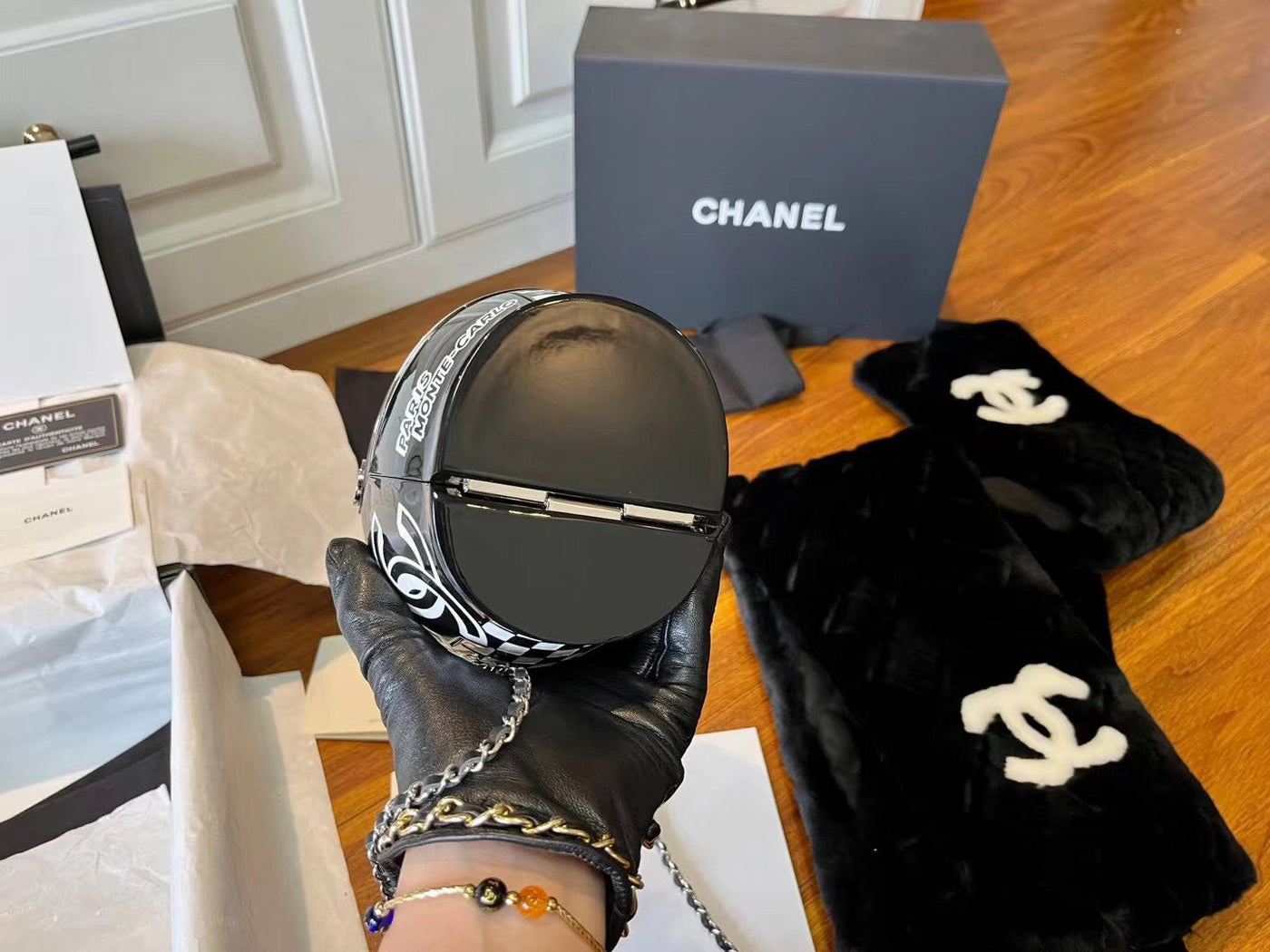 Chan*l handbags resort cruise 2023 monte-carlo black mix white - image 2