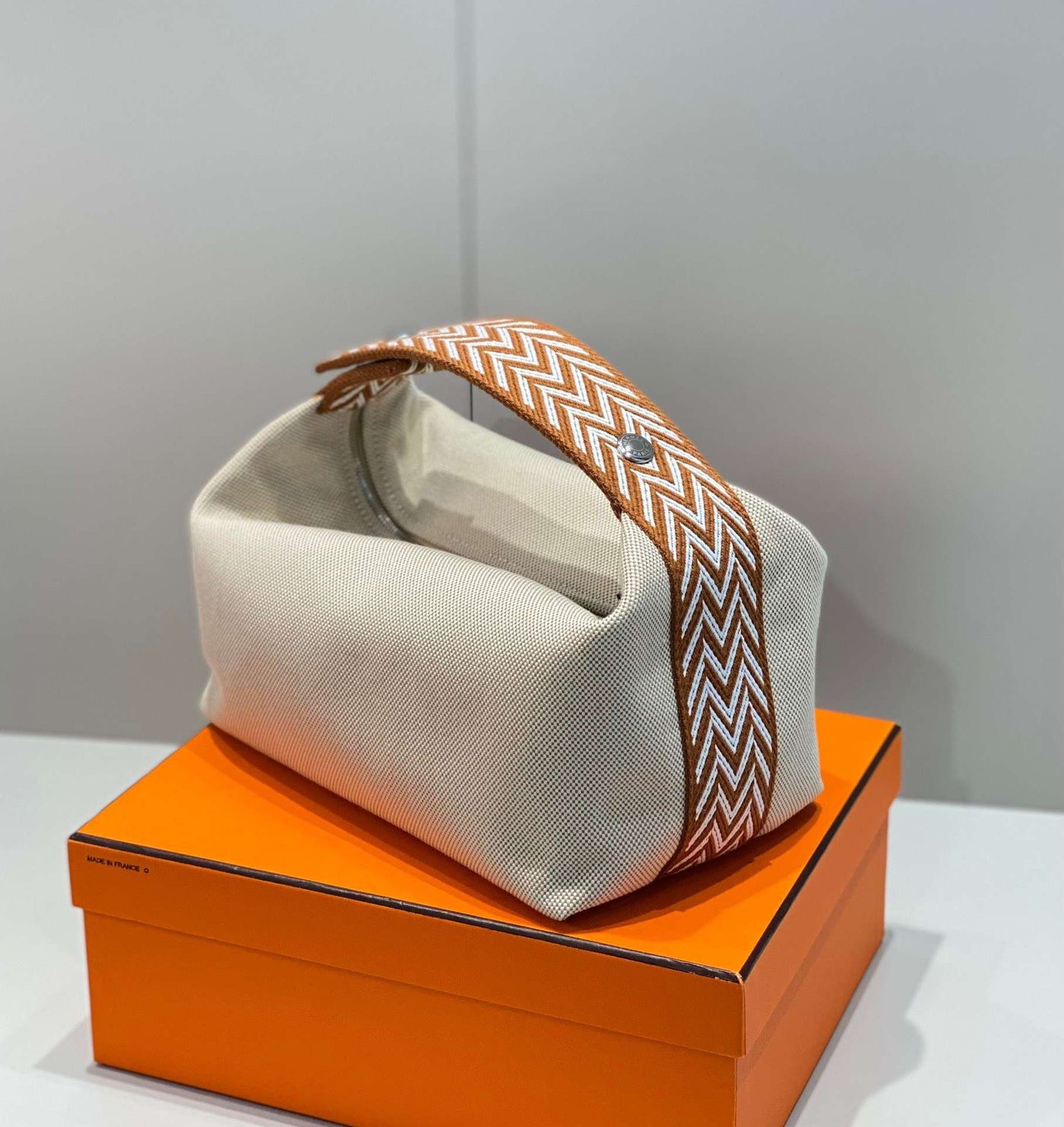Herm*s clutch bag bride a brac pm fabric 12x20x10cm - image 3