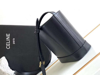 Cel*ne small bucket cuir triomphe mini black bucket bag 19.5x16x7cm - image 3