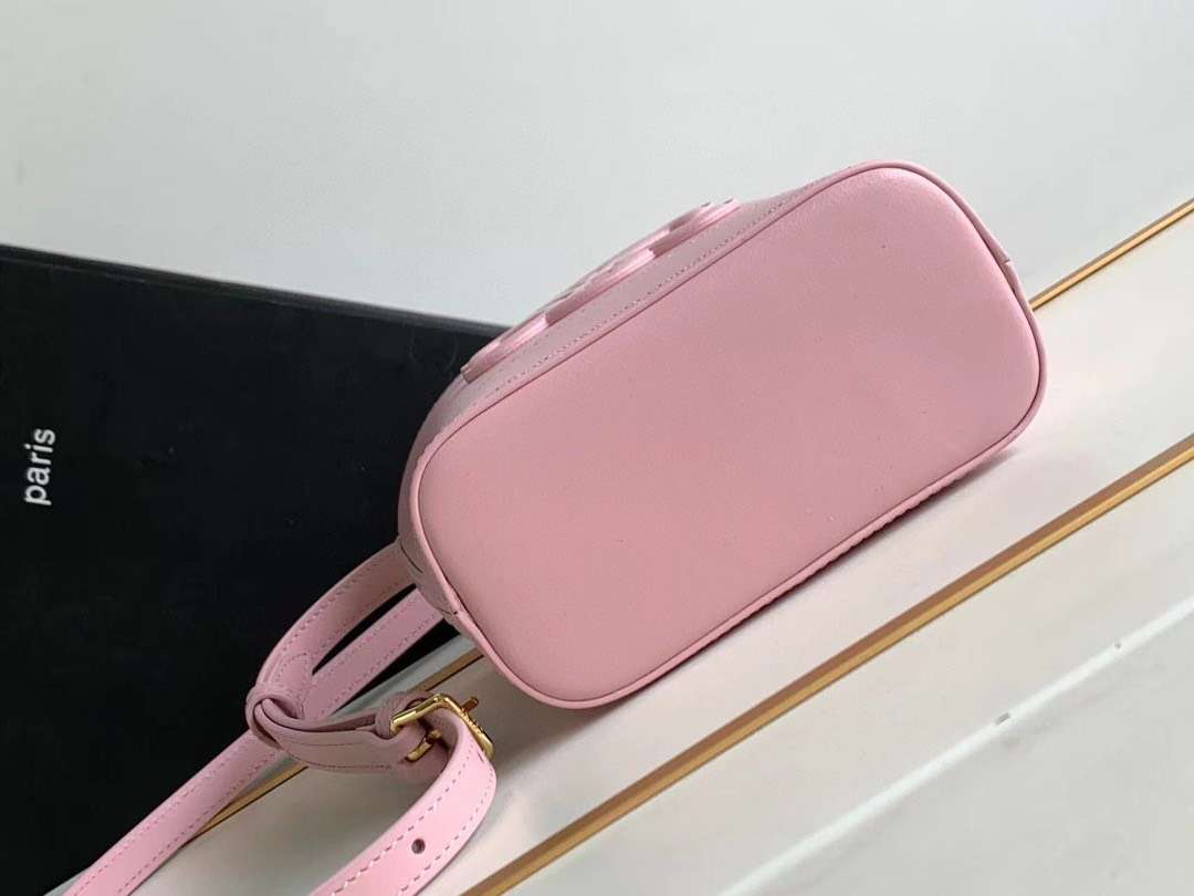 Cel*ne small bucket cuir triomphe mini pink bag 19.5x16x7cm - image 2