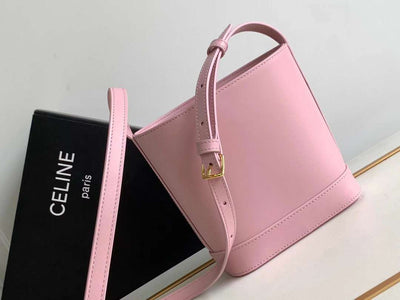 Cel*ne small bucket cuir triomphe mini pink bag 19.5x16x7cm - image 3