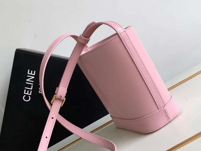 Cel*ne small bucket cuir triomphe mini pink bag 19.5x16x7cm - image 5