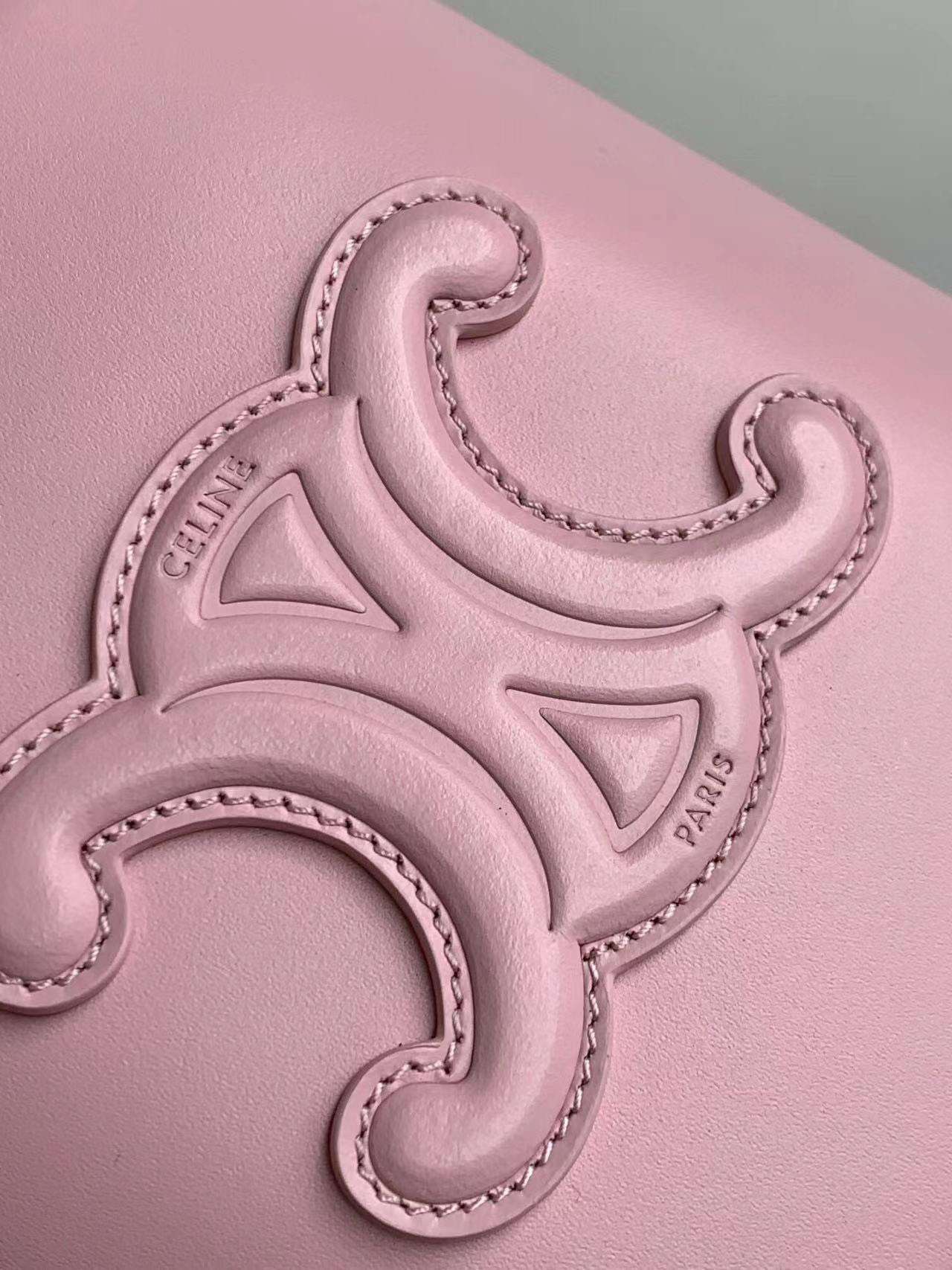 Cel*ne small bucket cuir triomphe mini pink bag 19.5x16x7cm - image 7