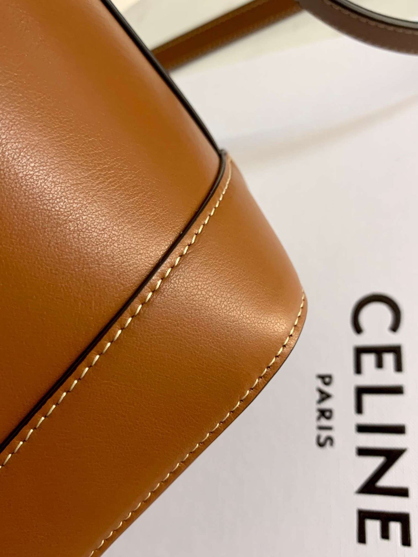 Cel*ne small bucket cuir triomphe brown bucket handbag 30x22x12cm - image 4