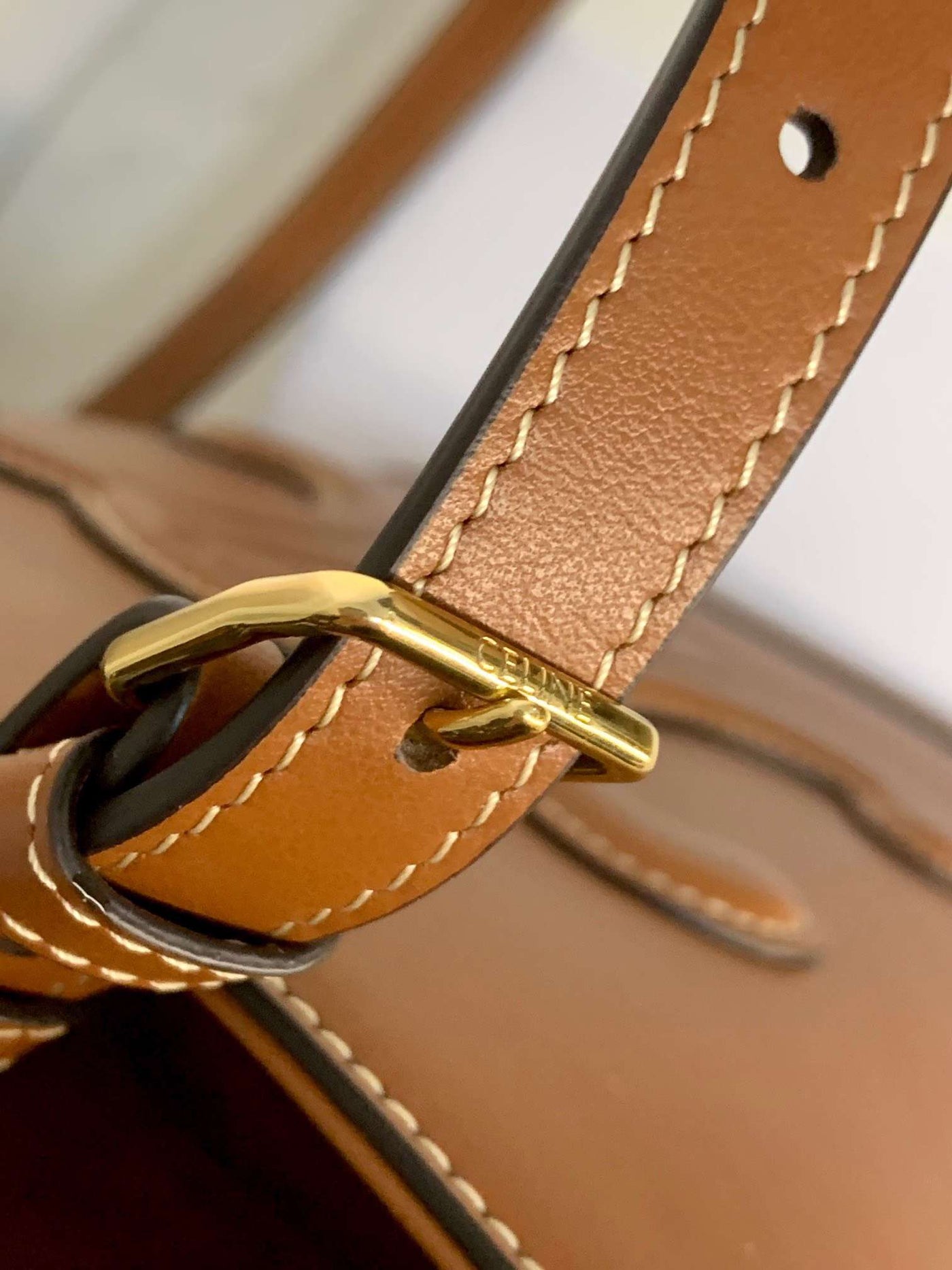 Cel*ne small bucket cuir triomphe brown bucket handbag 30x22x12cm - image 6
