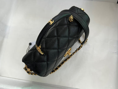 Chan*l handle woman’s handbags demi lock gold with leather 19cm - image 4