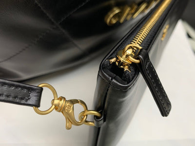 Chan*l 22 shiny calfskin shopping handbags black with wallet 22cm - image 2