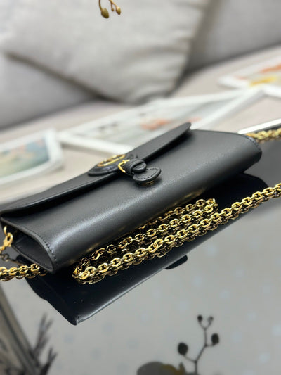 Di*r bobby women’s crossbody bag super black smooth leather 21.5x12x4cm - image 4