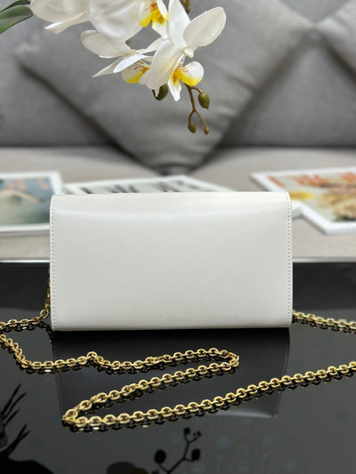 Di*r bobby women’s crossbody bag super white smooth leather 21.5x12x4cm - image 2
