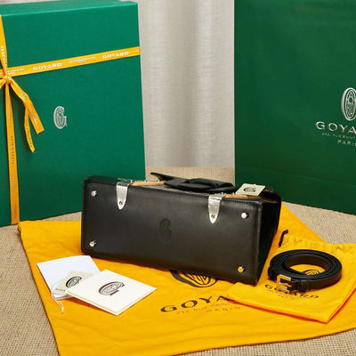Goya*d saigon black handbag with wooden handle 28cm - image 3