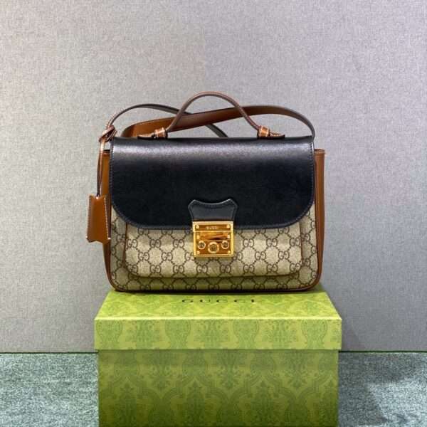Guc*i padlock handle rep 11 bag high quality traditional pattern 28cm - main image