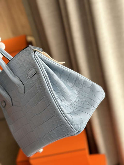Herm*s birkin like auth hand sewing imported leather handbags 25cm - image 4