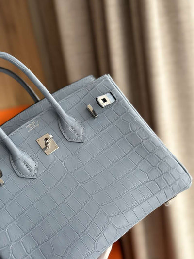 Herm*s birkin like auth hand sewing imported leather handbags 25cm - image 7