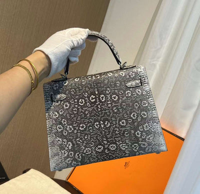 Herm*s birkin lizard skin hand sewing like auth handbags 25cm - image 4