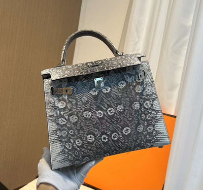 Herm*s birkin lizard skin hand sewing like auth handbags 25cm - image 5